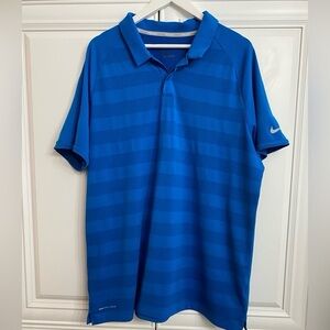 Nike Mens XL Zonal Cooling Short Sleeve Golf Shirt in Blue Sports Tennis Cool